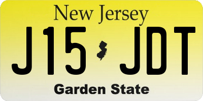 NJ license plate J15JDT