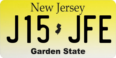 NJ license plate J15JFE
