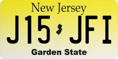 NJ license plate J15JFI