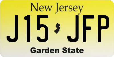 NJ license plate J15JFP