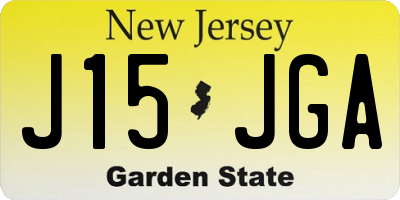 NJ license plate J15JGA
