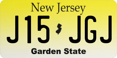 NJ license plate J15JGJ