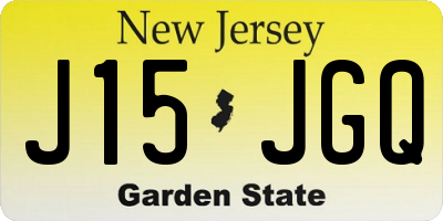 NJ license plate J15JGQ