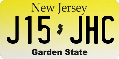NJ license plate J15JHC