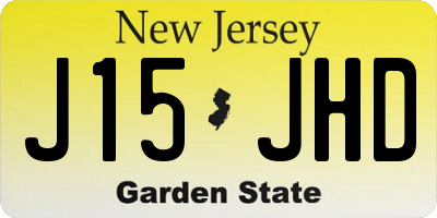 NJ license plate J15JHD