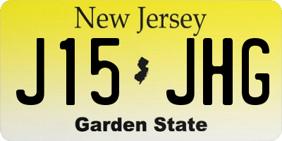 NJ license plate J15JHG