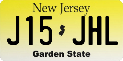 NJ license plate J15JHL