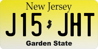 NJ license plate J15JHT