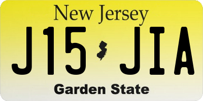 NJ license plate J15JIA