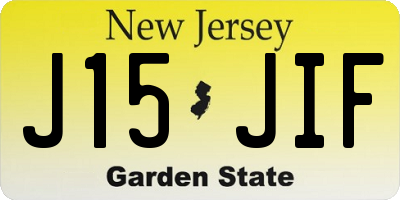 NJ license plate J15JIF