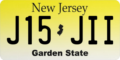 NJ license plate J15JII