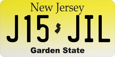NJ license plate J15JIL