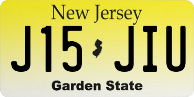 NJ license plate J15JIU