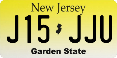 NJ license plate J15JJU