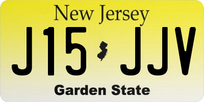 NJ license plate J15JJV