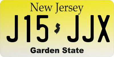 NJ license plate J15JJX