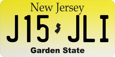 NJ license plate J15JLI