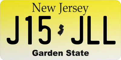 NJ license plate J15JLL