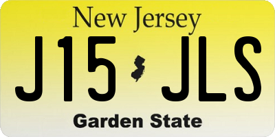 NJ license plate J15JLS