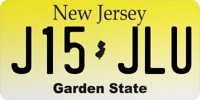 NJ license plate J15JLU