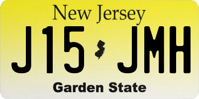 NJ license plate J15JMH