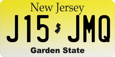 NJ license plate J15JMQ
