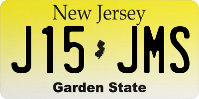 NJ license plate J15JMS