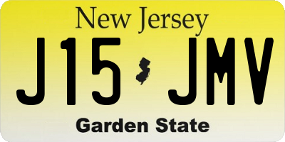 NJ license plate J15JMV