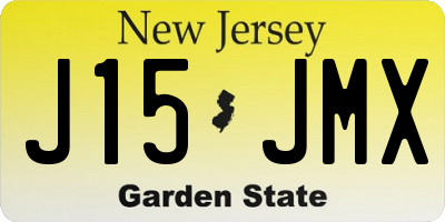 NJ license plate J15JMX