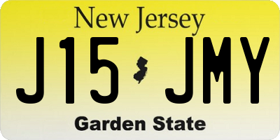 NJ license plate J15JMY