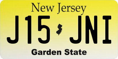 NJ license plate J15JNI