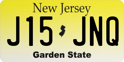 NJ license plate J15JNQ