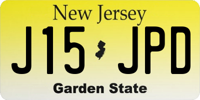 NJ license plate J15JPD
