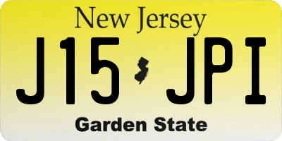 NJ license plate J15JPI