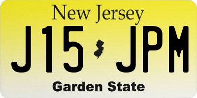 NJ license plate J15JPM