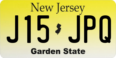 NJ license plate J15JPQ