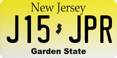 NJ license plate J15JPR