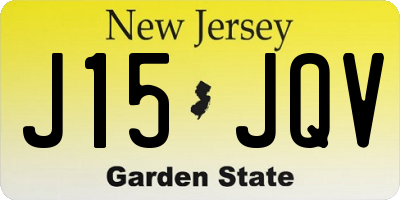 NJ license plate J15JQV