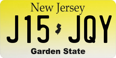 NJ license plate J15JQY