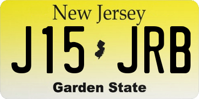NJ license plate J15JRB