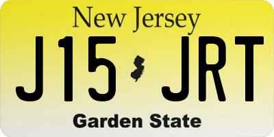 NJ license plate J15JRT