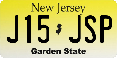 NJ license plate J15JSP
