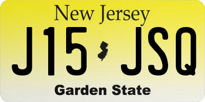 NJ license plate J15JSQ
