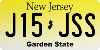 NJ license plate J15JSS