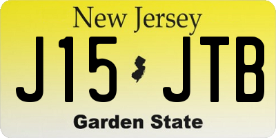NJ license plate J15JTB