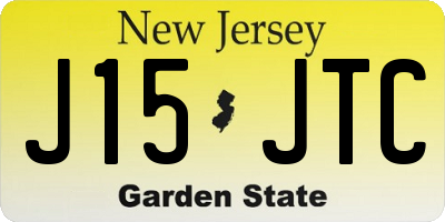 NJ license plate J15JTC