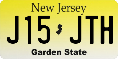 NJ license plate J15JTH