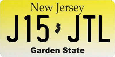 NJ license plate J15JTL