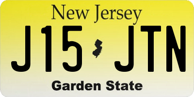 NJ license plate J15JTN