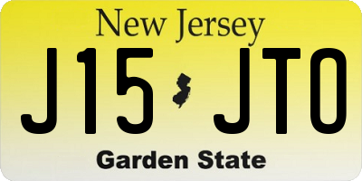 NJ license plate J15JTO